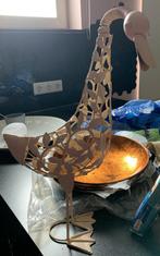 Metalen vogel eend creme art design kunst, Verzamelen, Beelden en Beeldjes, Ophalen of Verzenden, Zo goed als nieuw, Dier