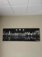 Schilderij van de sky line Ajax, Ophalen of Verzenden