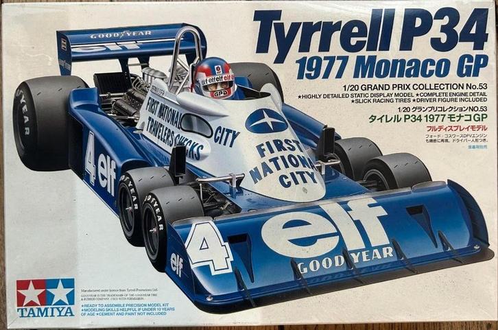 Tyrrell P34 Ford 6 Wheeler Schaal 1:20, Hobby en Vrije tijd, Modelbouw | Auto's en Voertuigen, Nieuw, Auto, Groter dan 1:32, Tamiya