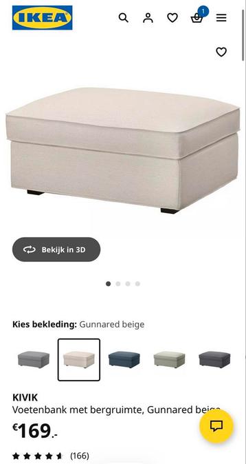 Ikea Kivik Voetenbank met opbergruimte - afbeelding 2