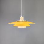 Design-Light hanglamp geel, unieke lamp uit Denemarken, Mid century modern, Ophalen of Verzenden, Zo goed als nieuw, 75 cm of meer