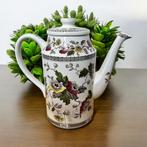 Vintage Theepot 20x20 CM Wit Bloemenprint Porselein Jacobean, Antiek en Kunst, Verzenden