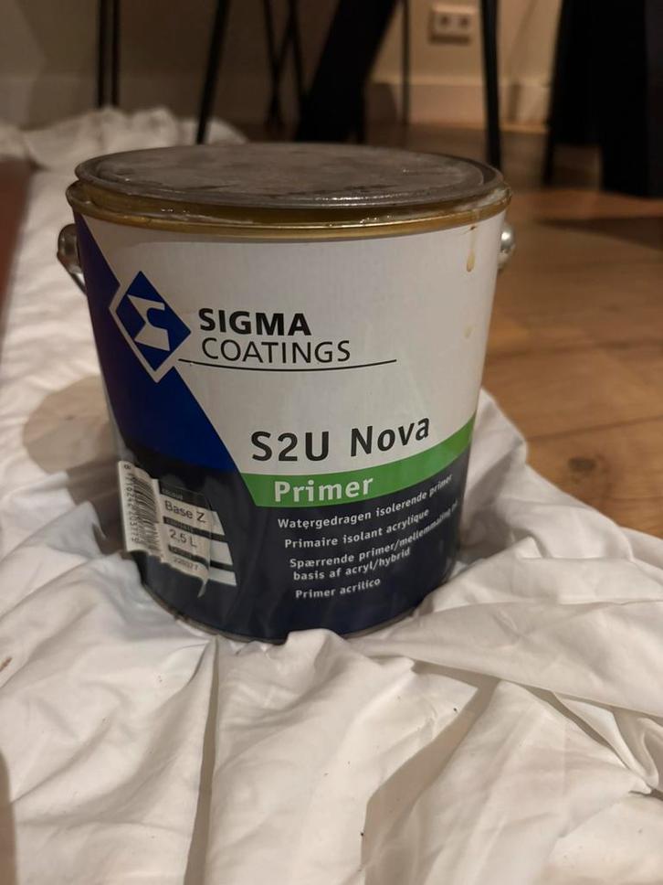Sigma coatings primer S2U Nova, Doe-het-zelf en Verbouw, Verf, Beits en Lak, Gebruikt, Wit, Ophalen of Verzenden
