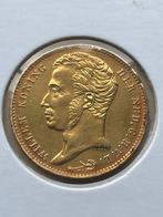 Gouden tientje 1824 Brussel randschade overigens prachtig, Postzegels en Munten, Munten | Nederland, Koning Willem I, Losse munt