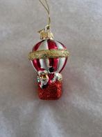 Glazen Kerstbal Luchtballon kerstman, Diversen, Kerst, Ophalen of Verzenden, Zo goed als nieuw
