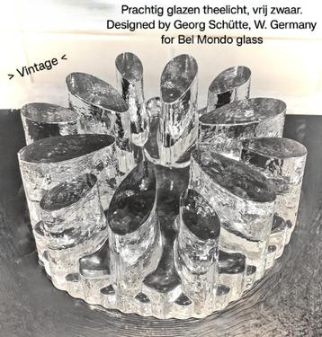 Georg Schütte Vintage jaren 70 glazen Theelicht/Rechaud beschikbaar voor biedingen