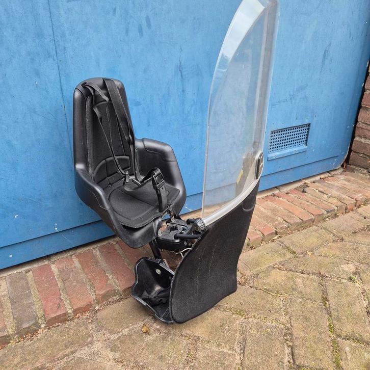 Bobike Mini+ Voorzitje incl. Windscherm - 9-15kg, Fietsen en Brommers, Fietsaccessoires | Fietsstoeltjes, Gebruikt, Voorzitje