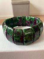 Armband van robijn op zoisiet, Ophalen of Verzenden, Nieuw, Groen, Overige materialen