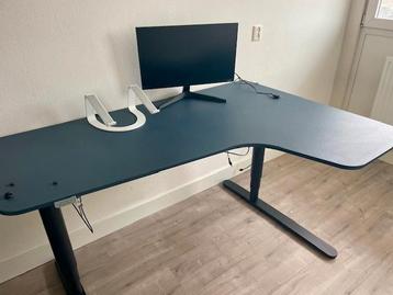 Hoekbureau elektrisch in hoogte verstelbaar, 160cm breed - afbeelding 1