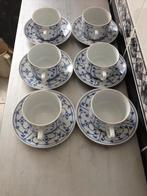 Jager Eisenberg | Blau Saks | Vintage | 6 kop en schotels, Ophalen of Verzenden