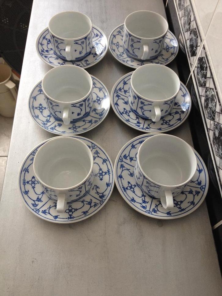 Jager Eisenberg | Blau Saks | Vintage | 6 kop en schotels, Antiek en Kunst, Antiek | Servies los, Ophalen of Verzenden