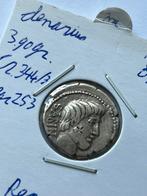 Romeinse Republiek denarius 89 voor Christus met klop, Zilver, Ophalen of Verzenden, Losse munt, Overige landen