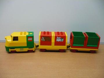 Duplo Elektrische trein ( Gereviseerd ) met 2 wagons. beschikbaar voor biedingen