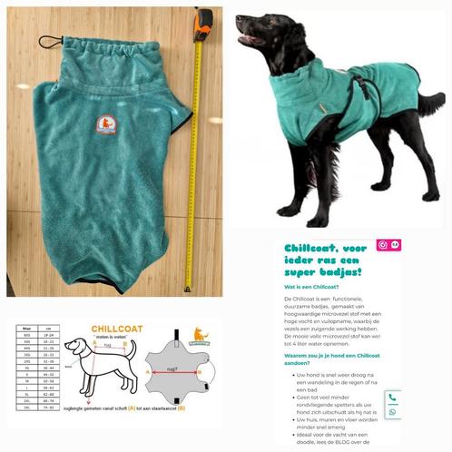Honden badjas Chillcoat maat M van SuperFurDogs, Dieren en Toebehoren, Hondenkleding, Zo goed als nieuw, Hondenbadjas, Ophalen of Verzenden
