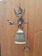 Antieke Bronzen Bel met Engel en Vogel, Antiek en Kunst, Ophalen, Brons
