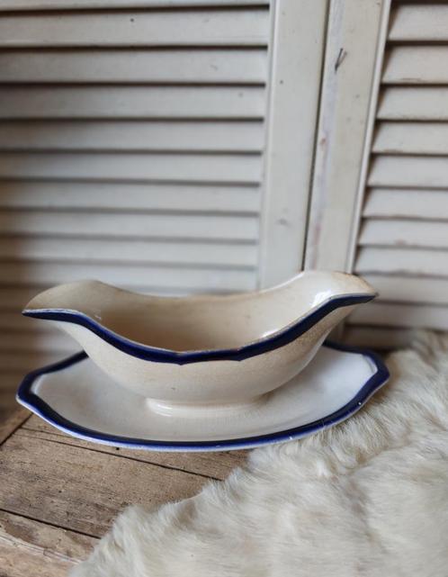 antieke beboterde sauskom of juskom, villeroy & boch, Antiek en Kunst, Curiosa en Brocante, Ophalen