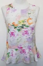 H & M zachtgele blouse/top met roesel mt. 34, Overige kleuren, Ophalen of Verzenden, Zo goed als nieuw, Zonder mouw