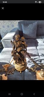 Antieke Brocante Hanglampen met Beelden, Antiek en Kunst, Antiek | Lampen, Ophalen of Verzenden