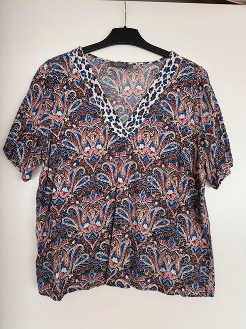 Geisha top – multicolor print – maat 42 / XL, Kleding | Dames, T-shirts, Zo goed als nieuw, Maat 42/44 (L), Korte mouw, Ophalen of Verzenden