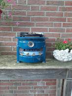 emaille petrol blauw petroleumstel, Antiek en Kunst, Ophalen of Verzenden
