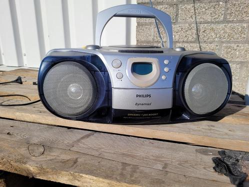 draagbaar Dynamax philips cd radio cassettedeck in top staat, Audio, Tv en Foto, Cd-spelers, Zo goed als nieuw, Philips, Draagbaar