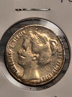 Zilveren Wilhelmina 1/2,gulden 1898, Postzegels en Munten, Munten | Nederland, Ophalen of Verzenden, Koningin Wilhelmina