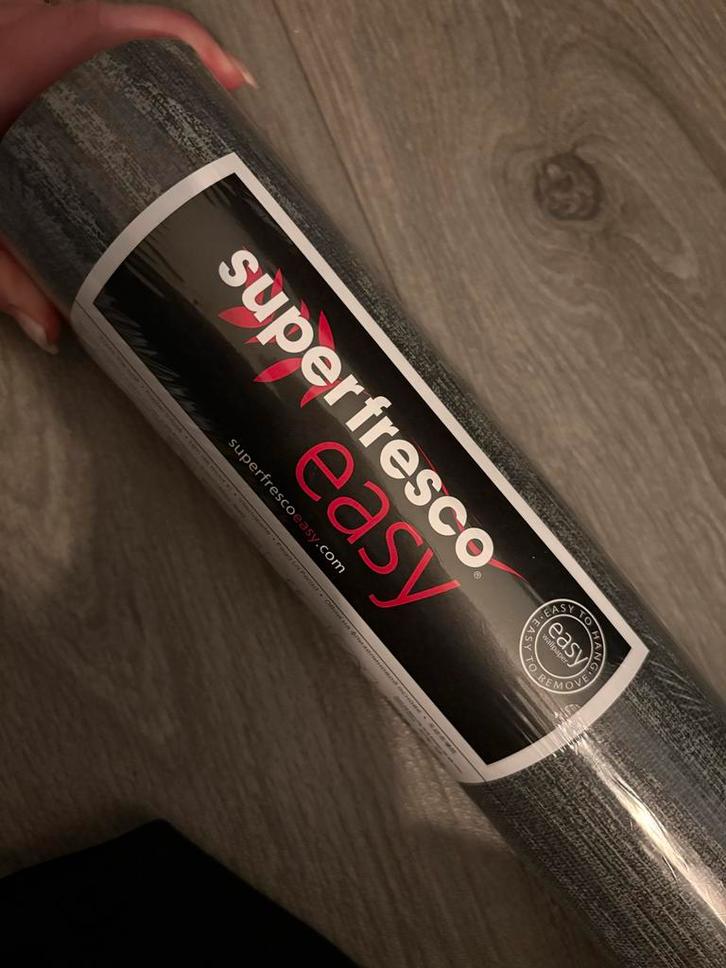 Superfresco Easy Fenne Grijs Behang - 5.2m2, Huis en Inrichting, Stoffering | Behang, Grijs, minder dan 10 m², Ophalen