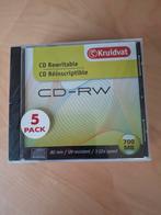 Kruidvat CD-RW 5-pack - Herschrijfbare CD's, Kruidvat, Cd, Ophalen of Verzenden, Zo goed als nieuw
