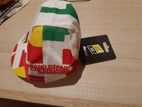Tour de France pet Grand Depart Denemarken 2022 Santini, Kleding | Heren, Hoeden en Petten, Nieuw, Pet, One size fits all, Ophalen of Verzenden