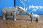 dierentuin wild life 6638 70357 neushoorn met jong 100%, Ophalen of Verzenden, Zo goed als nieuw, Complete set