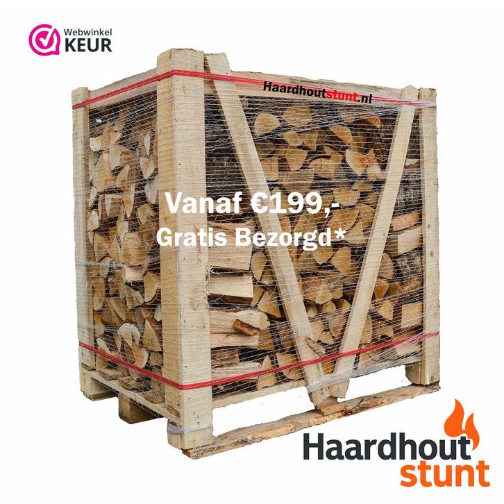 Te koop (Open)Haardhout! GRATIS BEZORGD!, Tuin en Terras, Haardhout, Blokken, Overige houtsoorten, 6 m³ of meer, Ophalen of Verzenden