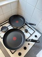 2 Koekenpannen - Tefal, Ophalen, Gebruikt, Keramische plaat, Aluminium