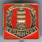 Kromhout rood op koper vrachtwagen speldje ( D_014 ), Verzamelen, Speldjes, Pins en Buttons, Verzenden, Zo goed als nieuw, Transport