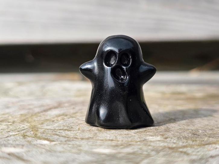 Schattige obsidiaan spookjes, Verzamelen, Mineralen en Fossielen, Mineraal, Ophalen of Verzenden