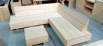 Hoekbank steigerhout showroom opruimen, Ophalen, Zo goed als nieuw, Steigerhout, Bank