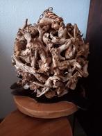 Leuke houten bol van wortelhout, Ophalen, Zo goed als nieuw