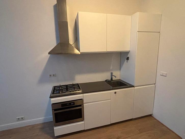 IKEA hoogglans wit Keukenblok met apparatuur, Witgoed en Apparatuur, Fornuizen, Gebruikt, Vrijstaand, Gas, 4 kookzones, 85 tot 90 cm