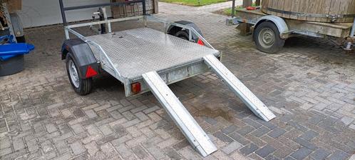 Plateauwagen, aanhangwagen met oprijplaten, Auto diversen, Aanhangers en Bagagewagens, Zo goed als nieuw, Ophalen