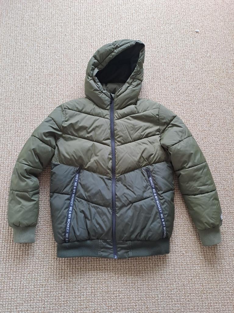 Groene winterjas maat 164 me and my monkey, Jongen of Meisje, Zo goed als nieuw, Jas, Ophalen