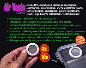 air vents ventilatieroosters voor isopods, ongewervelden enz beschikbaar voor biedingen