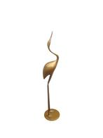 Grote vintage messing kraanvogel vogel flamingo retro, Ophalen of Verzenden, Gebruikt, Dier