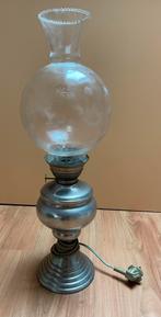 Tinnen schemerlamp, Ophalen