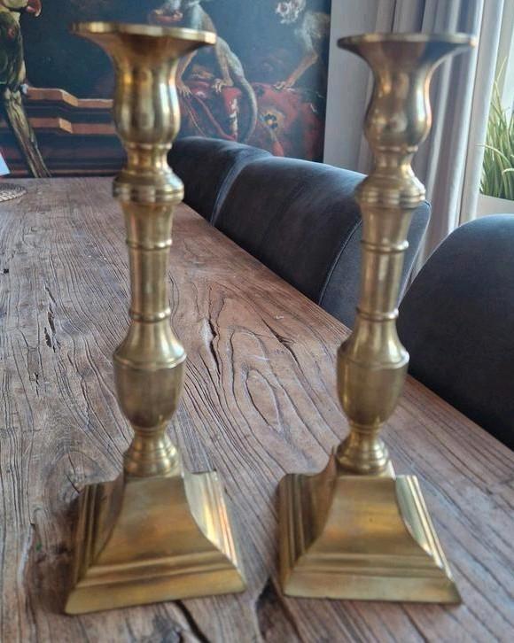 Antieke Empire Stijl Kandelaars - Set van Twee, Antiek en Kunst, Antiek | Kandelaars, Ophalen of Verzenden