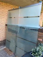 Glazen schuifdeuren 2 stuks 205x88, Ophalen, Gebruikt, 80 tot 120 cm, Overige typen