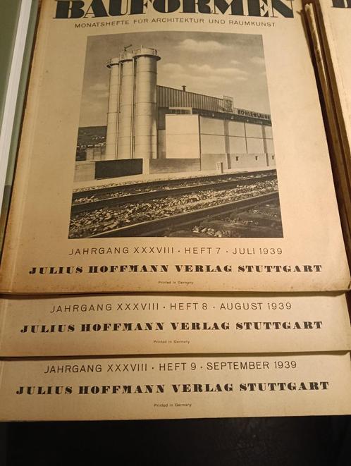 1939-1941 Moderne Bauformen tijdschrift 7 afleveringen gaaf!, Boeken, Kunst en Cultuur | Architectuur, Gelezen, Architecten, Ophalen of Verzenden