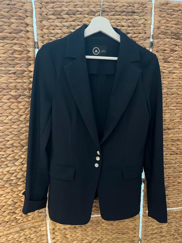 Donker blauwe Colbert - Jane Lushka - Maat 36, Kleding | Dames, Jasjes, Kostuums en Pakken, Zo goed als nieuw, Jasje, Maat 36 (S)