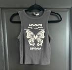 Tank top hm divided met vlinder donkergrijs, H&M, Ophalen of Verzenden, Grijs, Gedragen