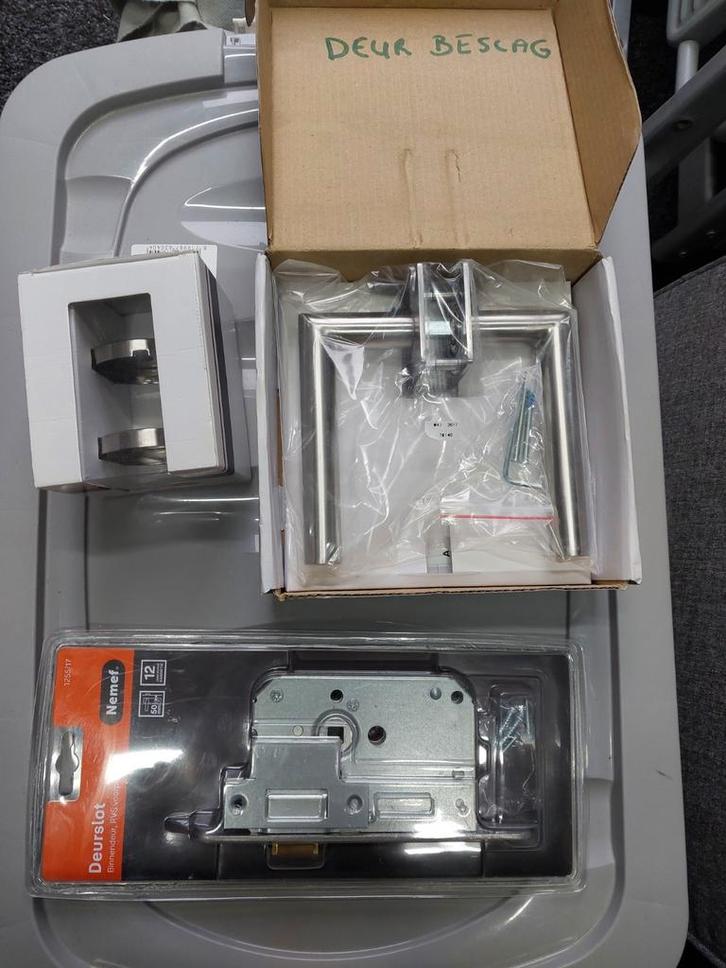 Nemef Binnendeurslot + Deurkrukken - Set van 2, Doe-het-zelf en Verbouw, Hang- en Sluitwerk, Ophalen of Verzenden