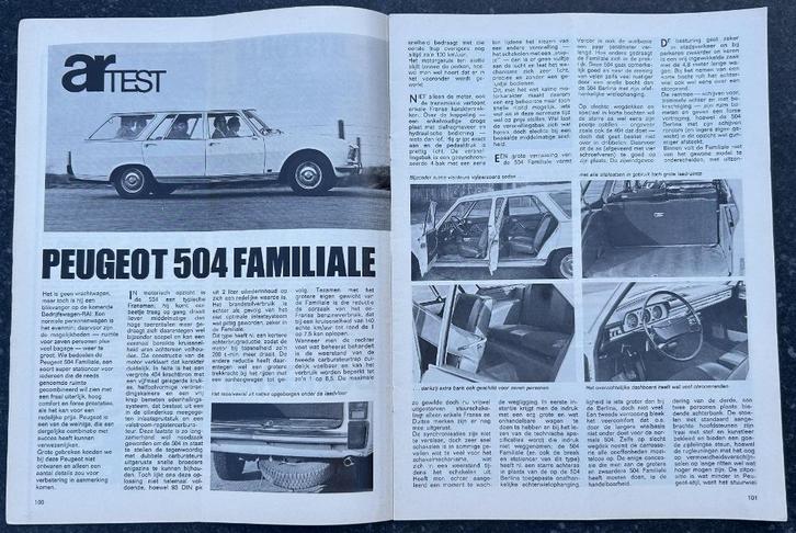 Peugeot 504 ( GL - Diesel - Familiale - injection ) testen, Boeken, Auto's | Folders en Tijdschriften, Gelezen, Peugeot, Ophalen of Verzenden