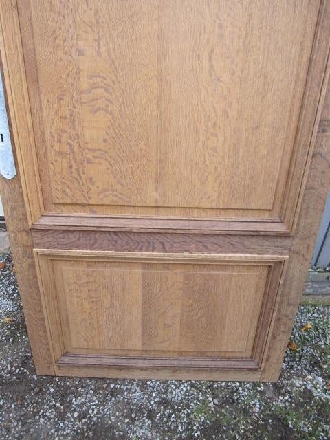 226hx96br Geloogd eiken paneeldeur, ook stoere schuifdeur, Ophalen